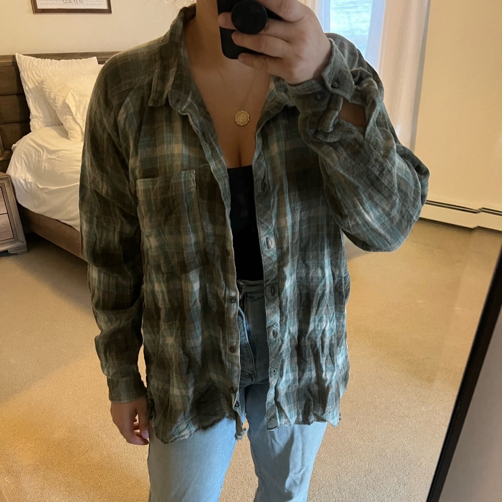 BKE green flannel